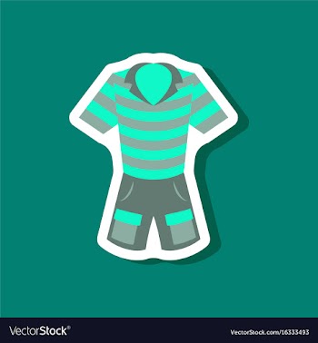 Paper sticker fashion clothes shorts and polo vector image