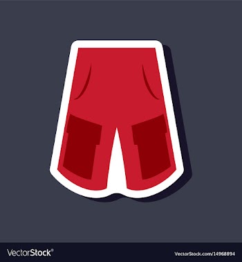 Paper sticker fashion clothes shorts vector image