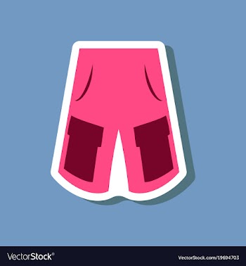 Paper sticker fashion clothes shorts vector image