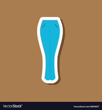 Paper sticker fashion clothes women jeans vector image