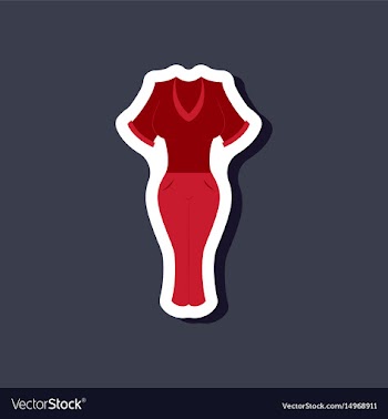 Paper sticker fashion clothes women pants and vector image