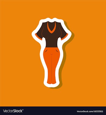 Paper sticker fashion clothes women pants and vector image