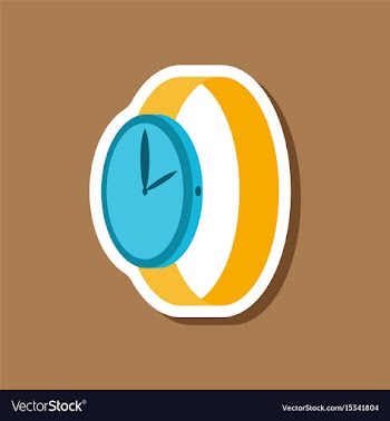 Paper sticker fashion clothes wrist watch vector image