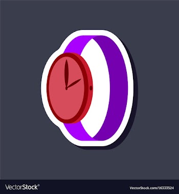 Paper sticker fashion clothes wrist watch vector image