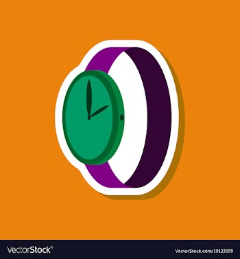 Paper sticker fashion clothes wrist watch vector image
