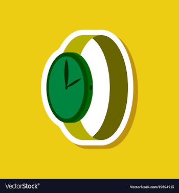 Paper sticker fashion clothes wrist watch vector image
