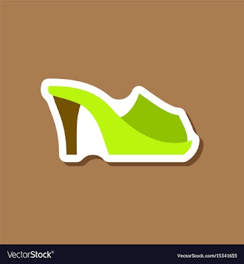 Paper sticker fashion footwear flip flops heels vector image