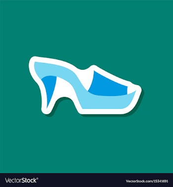 Paper sticker fashion footwear flip flops heels vector image