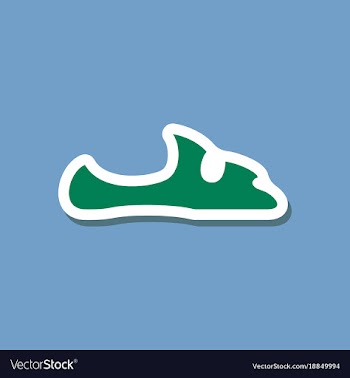 Paper sticker fashion footwear flip flops vector image