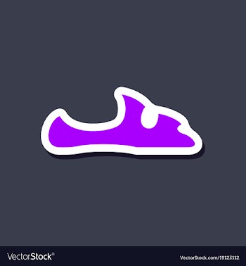 Paper sticker fashion footwear flip flops vector image