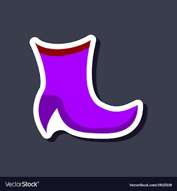 Paper sticker fashion footwear high-heeled boots vector image