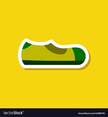 Paper sticker fashion footwear man shoe vector image