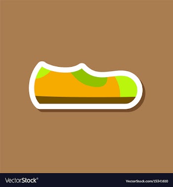 Paper sticker fashion footwear man shoe vector image