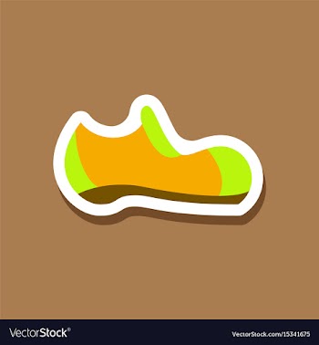 Paper sticker fashion footwear man shoe vector image