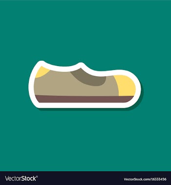 Paper sticker fashion footwear man shoe vector image