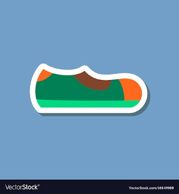 Paper sticker fashion footwear man shoe vector image