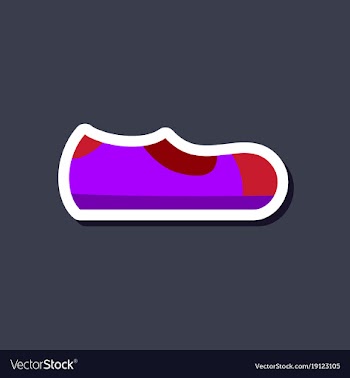 Paper sticker fashion footwear man shoe vector image