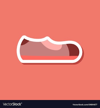 Paper sticker fashion footwear man shoe vector image