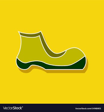 Paper sticker fashion footwear shoe vector image