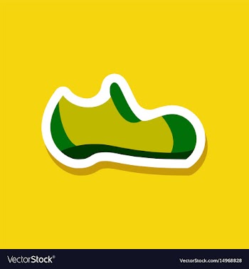 Paper sticker fashion footwear shoe vector image