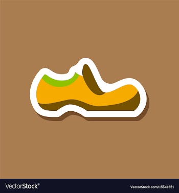 Paper sticker fashion footwear shoe vector image