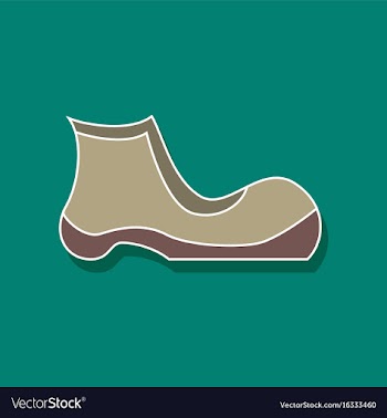 Paper sticker fashion footwear shoe vector image
