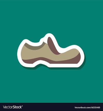 Paper sticker fashion footwear shoe vector image