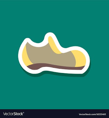 Paper sticker fashion footwear shoe vector image