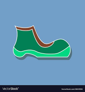 Paper sticker fashion footwear shoe vector image