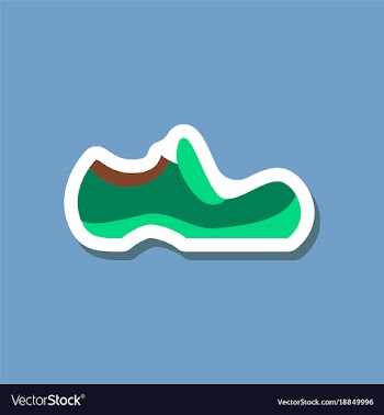 Paper sticker fashion footwear shoe vector image