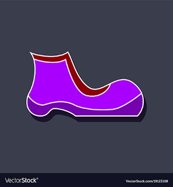 Paper sticker fashion footwear shoe vector image