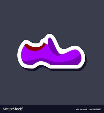 Paper sticker fashion footwear shoe vector image