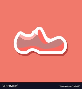 Paper sticker fashion footwear shoe vector image