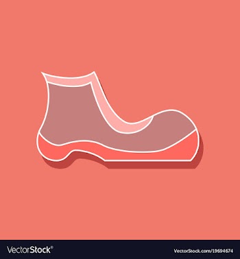 Paper sticker fashion footwear shoe vector image