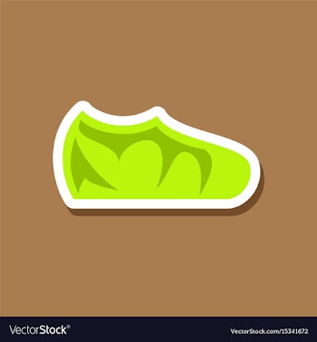 Paper sticker fashion footwear sport shoes vector image