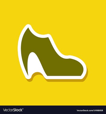Paper sticker fashion footwear women boot vector image