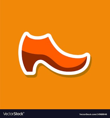 Paper sticker fashion footwear women boot vector image