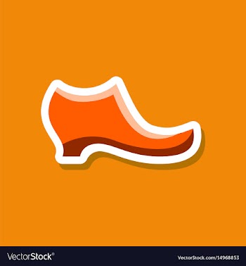 Paper sticker fashion footwear women boot vector image