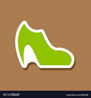 Paper sticker fashion footwear women boot vector image