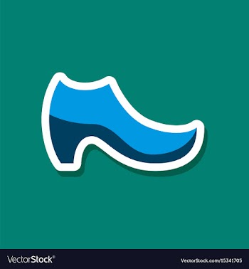 Paper sticker fashion footwear women boot vector image