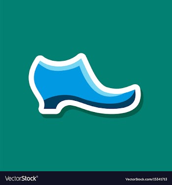 Paper sticker fashion footwear women boot vector image