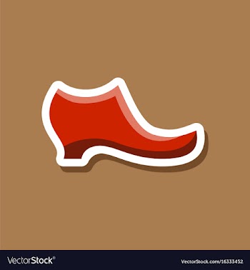 Paper sticker fashion footwear women boot vector image