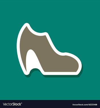 Paper sticker fashion footwear women boot vector image