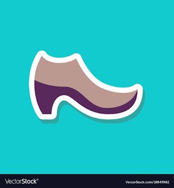 Paper sticker fashion footwear women boot vector image