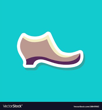 Paper sticker fashion footwear women boot vector image