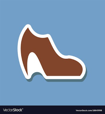 Paper sticker fashion footwear women boot vector image