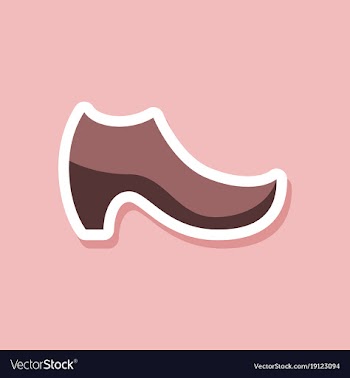 Paper sticker fashion footwear women boot vector image