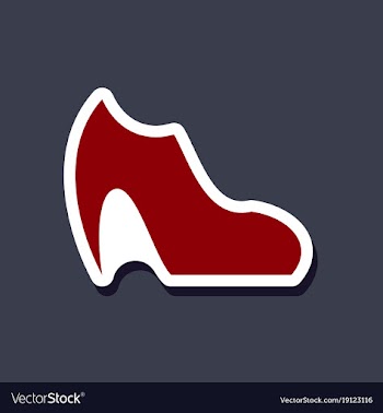 Paper sticker fashion footwear women boot vector image
