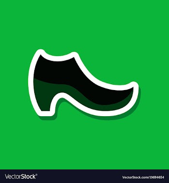 Paper sticker fashion footwear women boot vector image