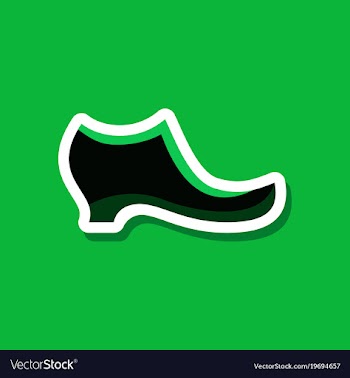 Paper sticker fashion footwear women boot vector image